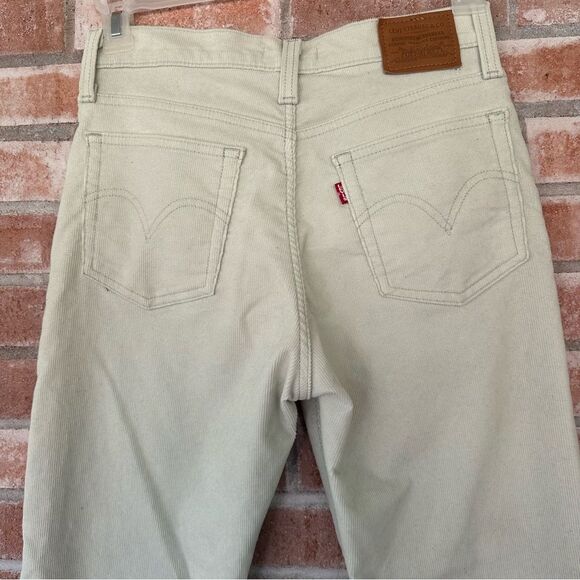 Levi’s Wedgie Straight Button Fly Corduroy Pants Women’s 27 Mint Green - Picture 6 of 10